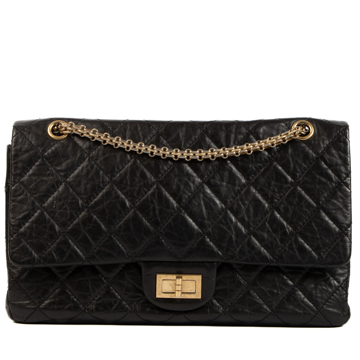 Chanel Black Maxi 2.55 Reissue Shoulder Bag for the best price at Labellov secondhand luxury in Antwerp.