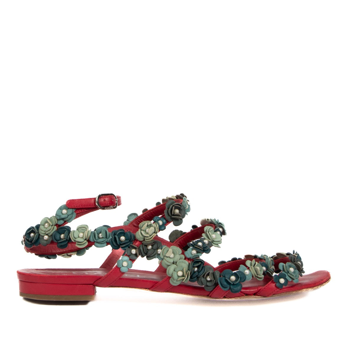 Chanel Multicolor Camelia Sandals, Chanel Camelia Sandals, Chanel Sandals, Chanel Camelia, Chanel sandal, Chanel Paris, Labellov, Preloved, Vintage, Antwerp
