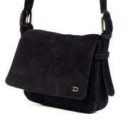 Shop safe online at labellov in Antwerp, Brussels and Knokke this 100% authentic second hand Delvaux Navy Blue Nubuck Crossbody