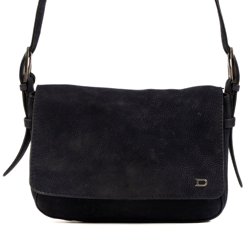 Shop safe online at labellov in Antwerp, Brussels and Knokke this 100% authentic second hand Delvaux Navy Blue Nubuck Crossbody