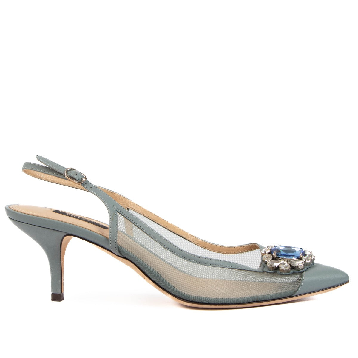 Dolce & Gabbana Blue Mesh Slingback Heels, Dolce & Gabbana Heels, Dolce & Gabbana Blue Slingback Heels, Dolce & Gabbana Mesh Slingback Heels, Dolce & Gabbana, Dolce & Gabbana Milano, Dolce & Gabbana Slingback, Labellov, Preloved, Antwerp