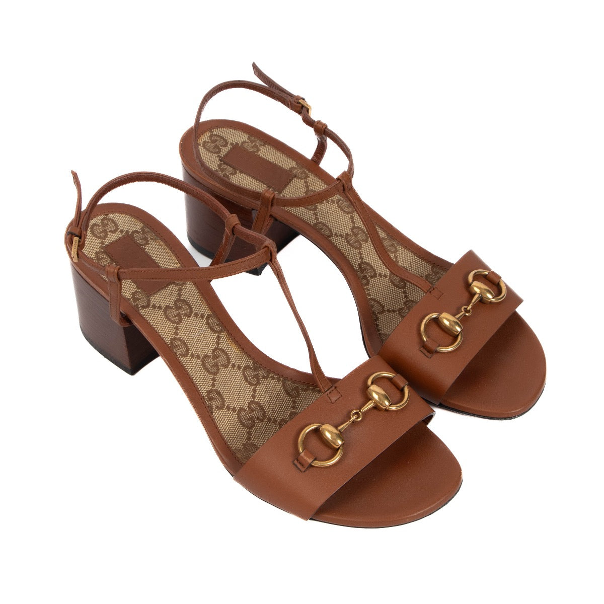 shop 100% authentic second hand Gucci Brown Horsebit Sandals - Size 38 on Labellov.com