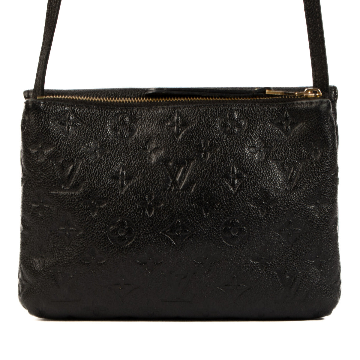 Louis Vuitton Black Monogram Empreinte Leather Twice Crossbody Bag