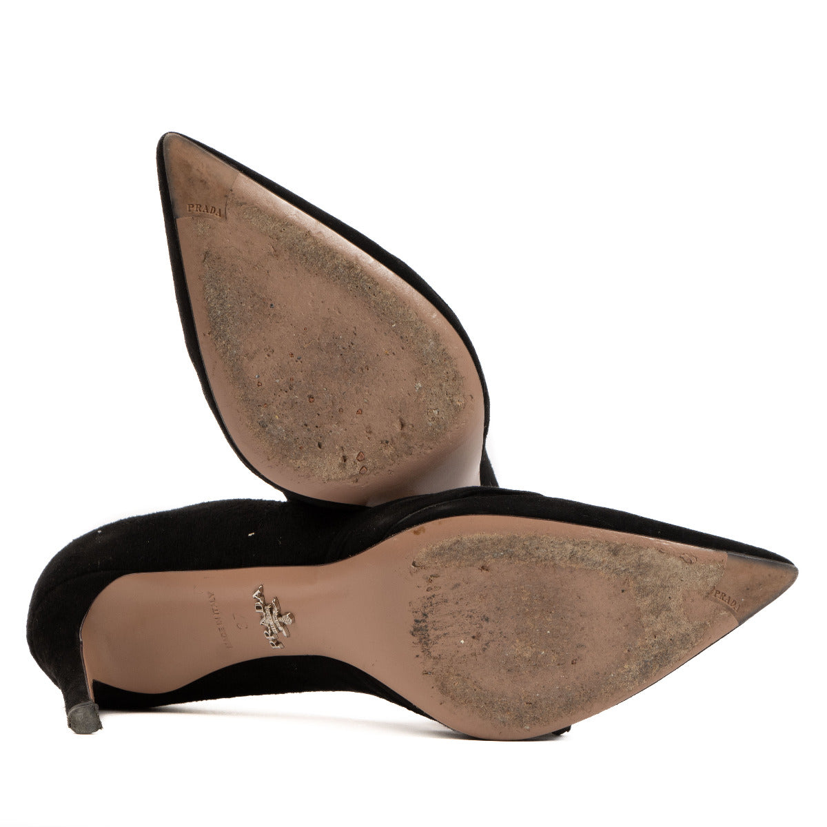 Escarpins Prada en daim noir - taille 37
