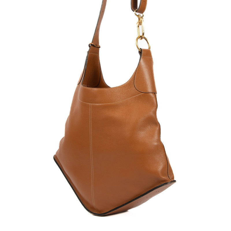 Delvaux Cognac Trotteur Satan Bag
