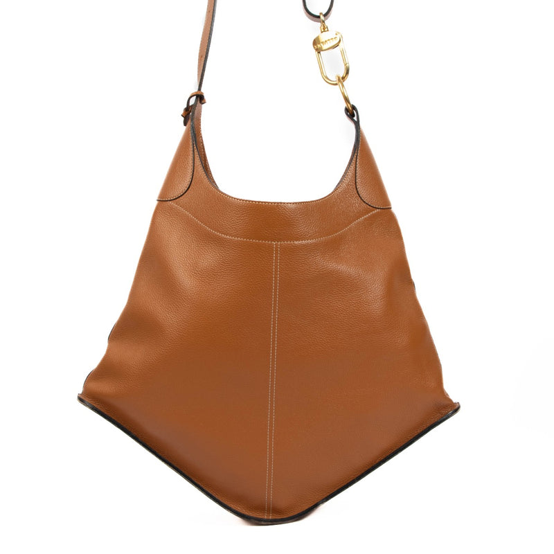 Delvaux Cognac Trotteur Satan Bag