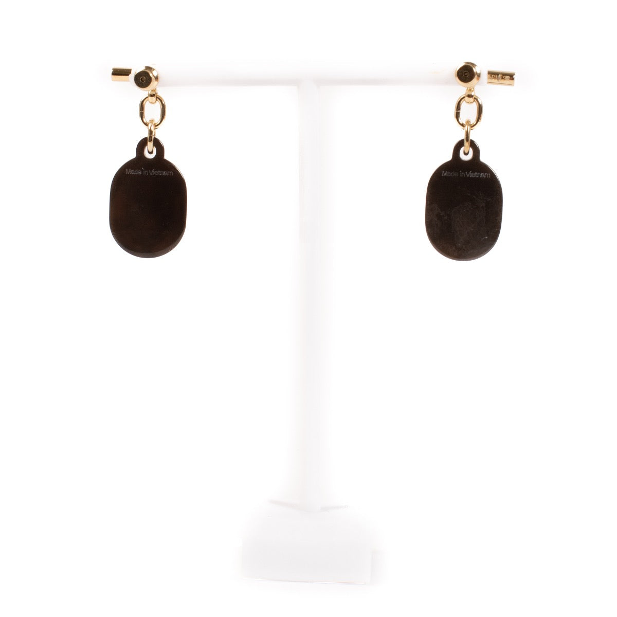 shop 100% authentic second hand Hermès Buffalo Horn Chain D'ancre Earrings on Labellov.com