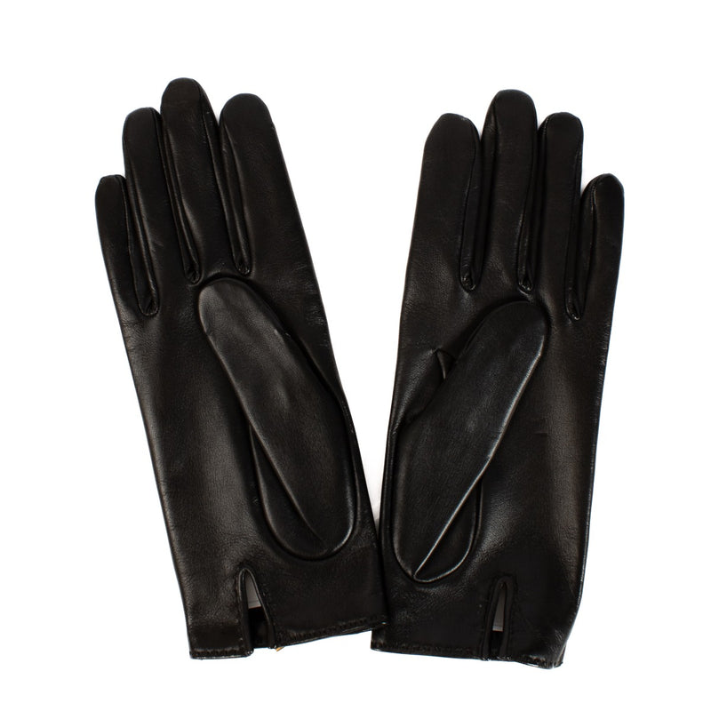 Hermès Black Soya Gloves - Size 75