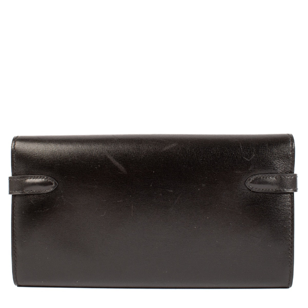 Shop safe online at Labellov in Antwerp, Brussels and Knokke this 100% authentic second hand Hermes Black Box Kelly Classique Wallet PHW