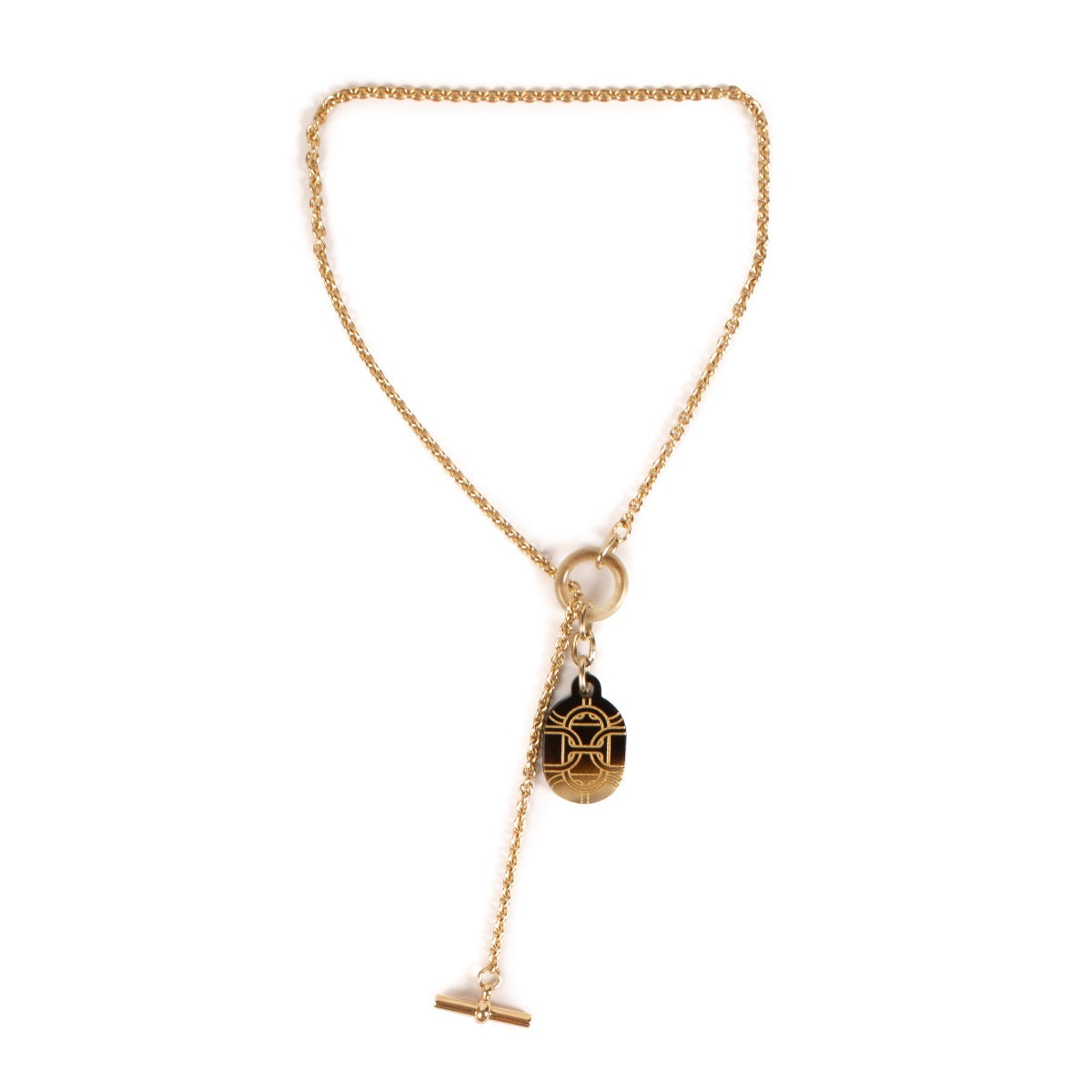 shop 100% authentic second hand Hermès Buffalo Horn Chain d'Ancre Necklace on Labellov.com
