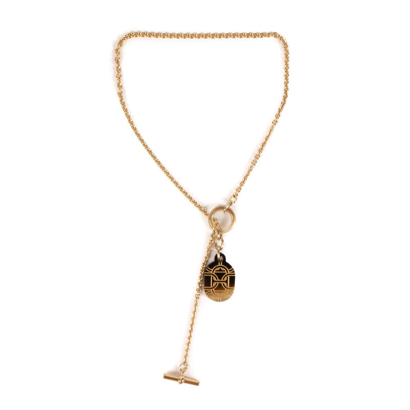 shop 100% authentic second hand Hermès Buffalo Horn Chain d'Ancre Necklace on Labellov.com
