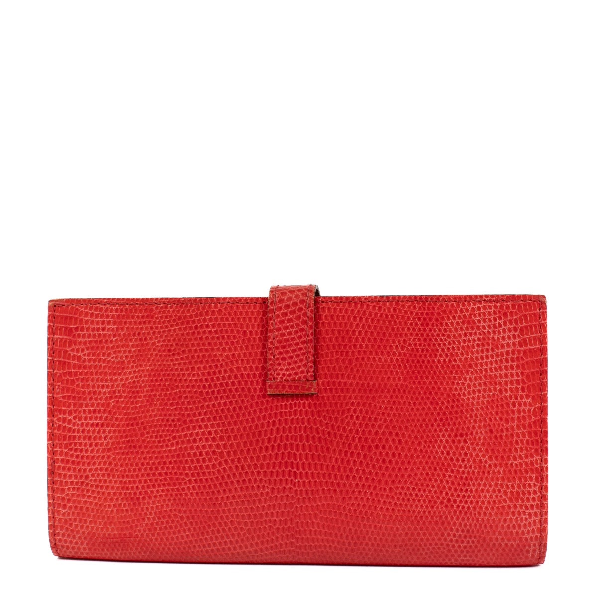 Shop safe online at Labellov in Antwerp, Brussels and Knokke this 100% authentic second hand Hermès Bougainville Lizard Bearn Wallet