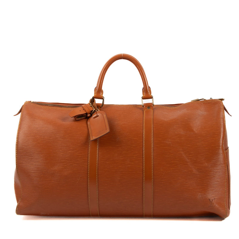 Shop 100% authentic second-hand Louis Vuitton Brown Epi Leather Keepall Travel Bag on Labellov.com
