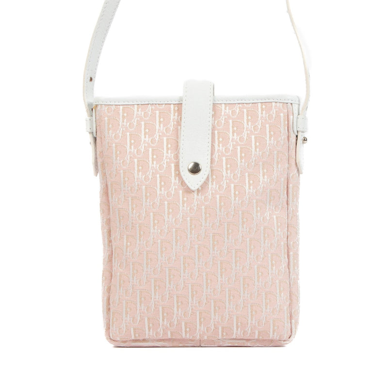 Y2K Vintage John Galliano Christian Dior Pink Monogram Diorissimo Pouch Bag