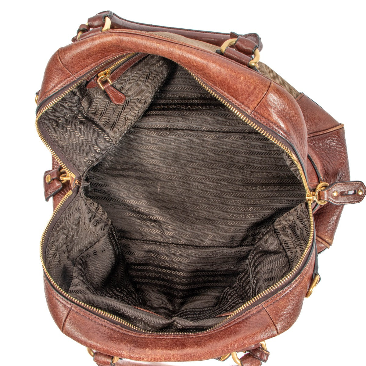 shop 100% authentic second hand Prada Brown Top handle on Labellov.com