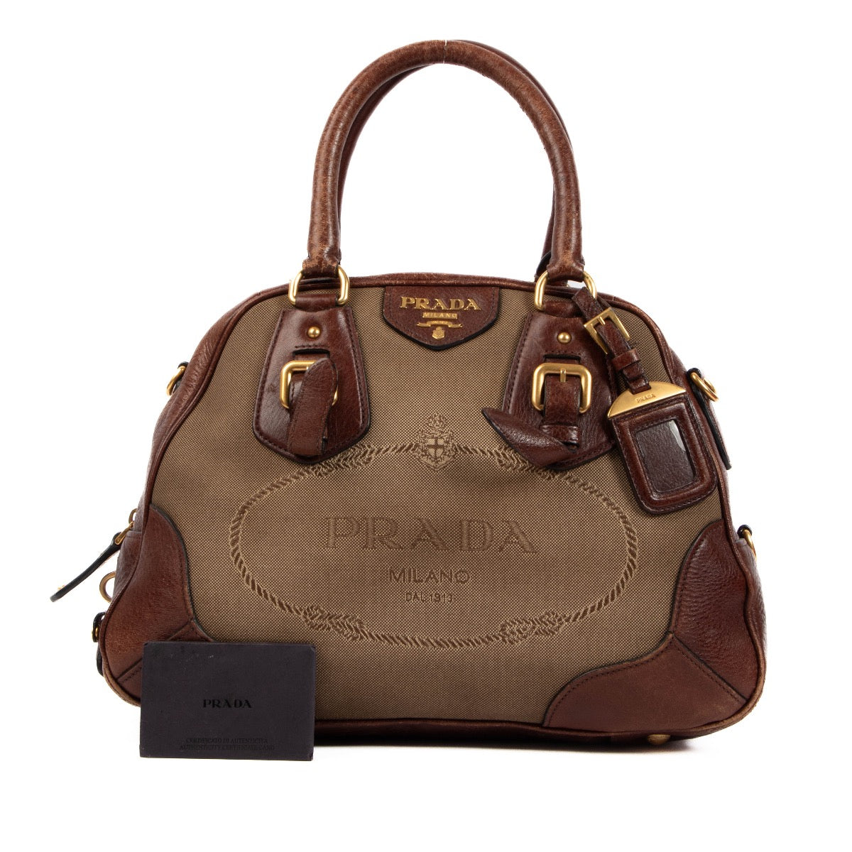 shop 100% authentic second hand Prada Brown Top handle on Labellov.com