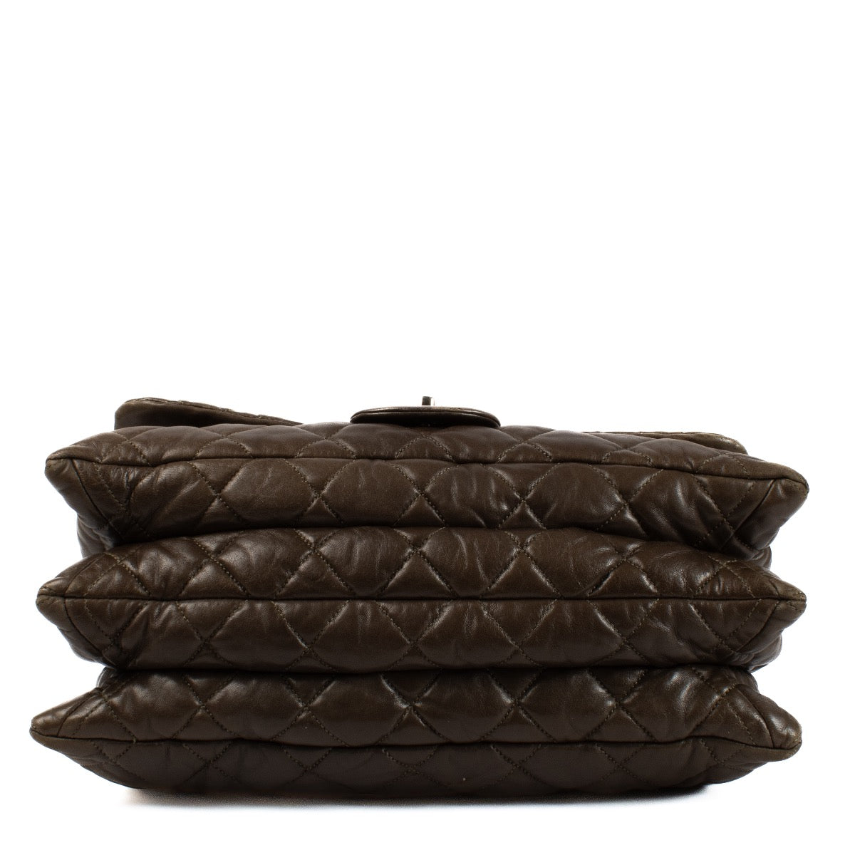 shop 100% authentic second hand Chanel Khaki Lambskin Accordion Flap Bag on Labellov.com