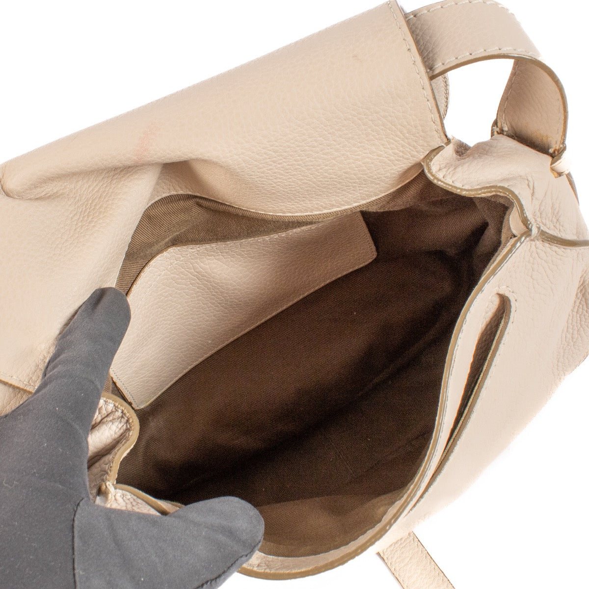 shop 100% authentic second hand Chloé Cement Pink Leather Marcie Medium Saddle Bag on Labellov.com