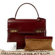 Delvaux Burgundy Box Calf Tempête MM