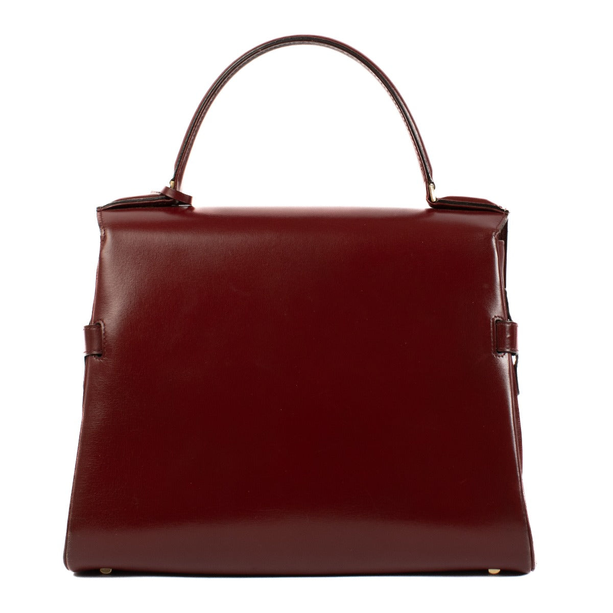 Delvaux 1970s Burgundy Box Calf Tempête MM Bag