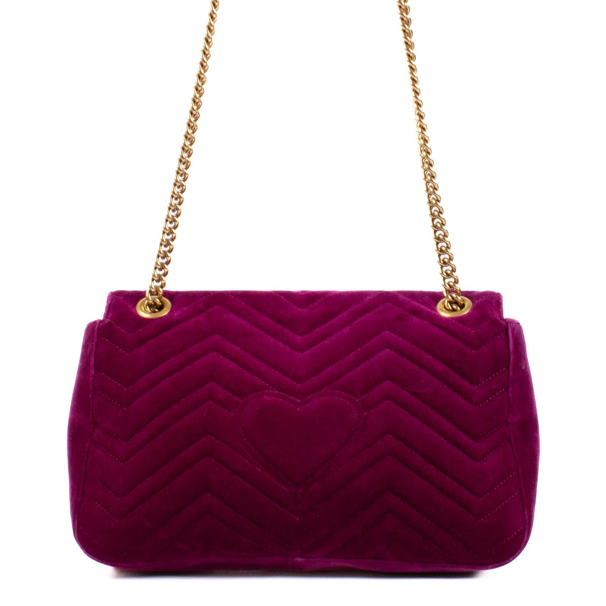 shop 100% authentic second hand Gucci Purple Velvet Loved Embroidered Medium GG Marmont Bag on Labellov.com