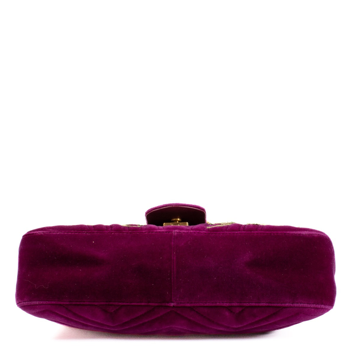 shop 100% authentic second hand Gucci Purple Velvet Loved Embroidered Medium GG Marmont Bag on Labellov.com