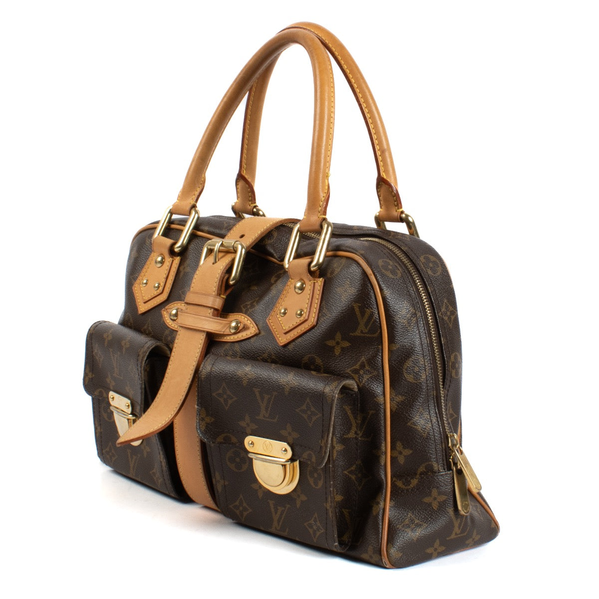Shop safe online at Labellov in Antwerp, Brussels and Knokke this 100% authentic second hand Louis Vuitton Monogram Canvas Manhattan GM Bag