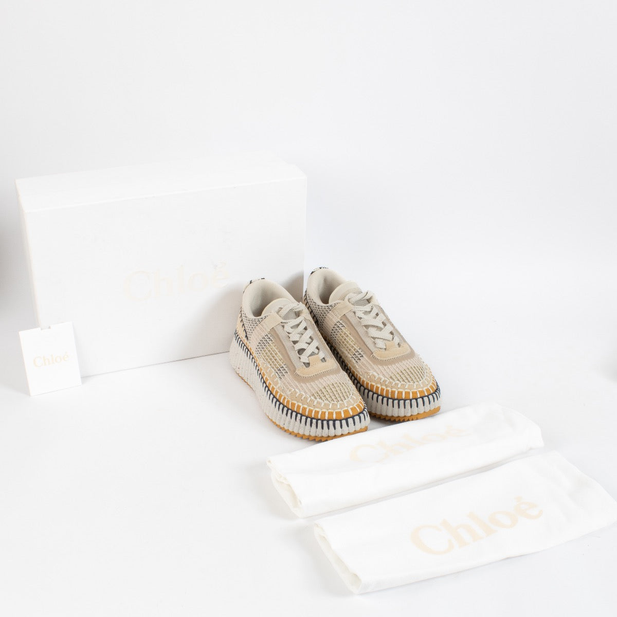 Shop 100% authentic secondhand Chloé Multicolor Nama Sneakers - Size 37 on Labellov.com
