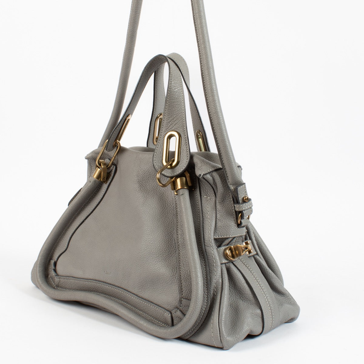 shop 100% authentic second hand Chloé Grey Paraty Bag on Labellov.com