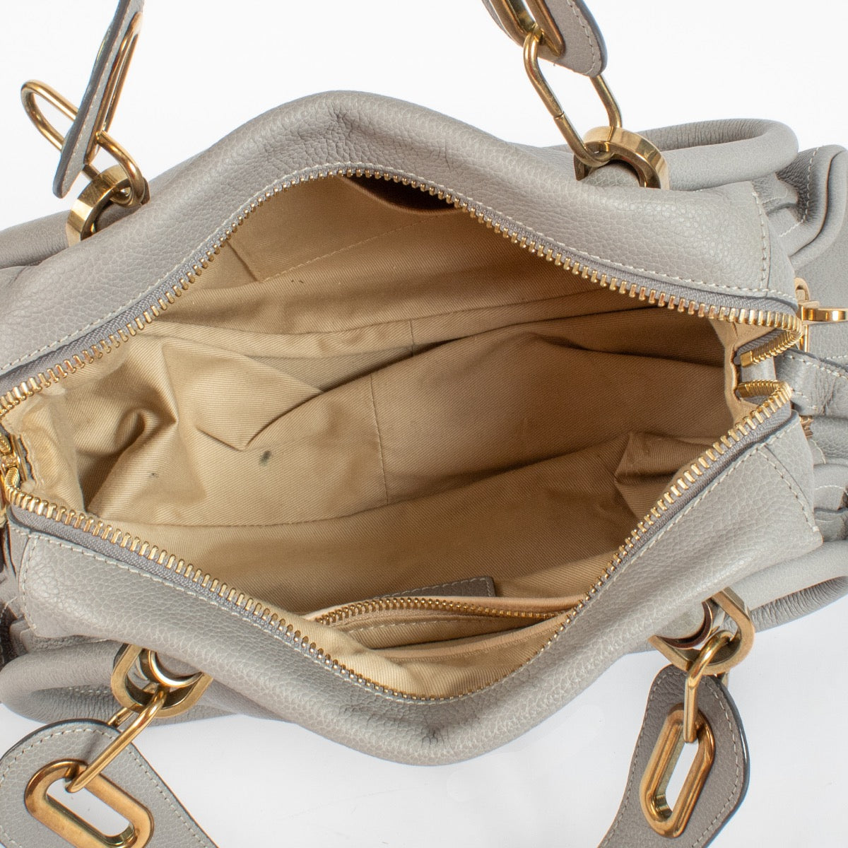 shop 100% authentic second hand Chloé Grey Paraty Bag on Labellov.com