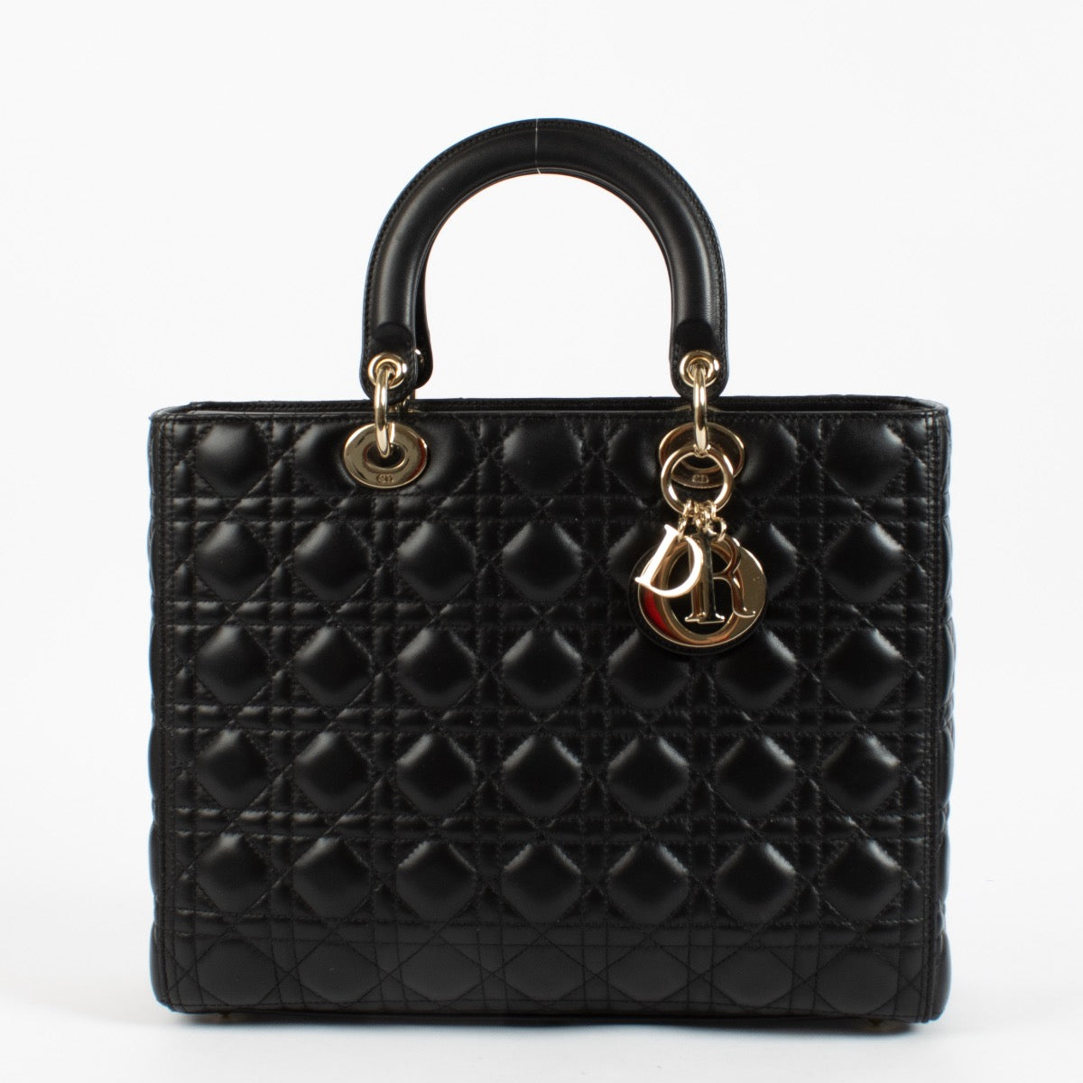 shop 100% authentic second hand Christian Dior Black Cannage Large Lady Dior Bag on Labellov.com