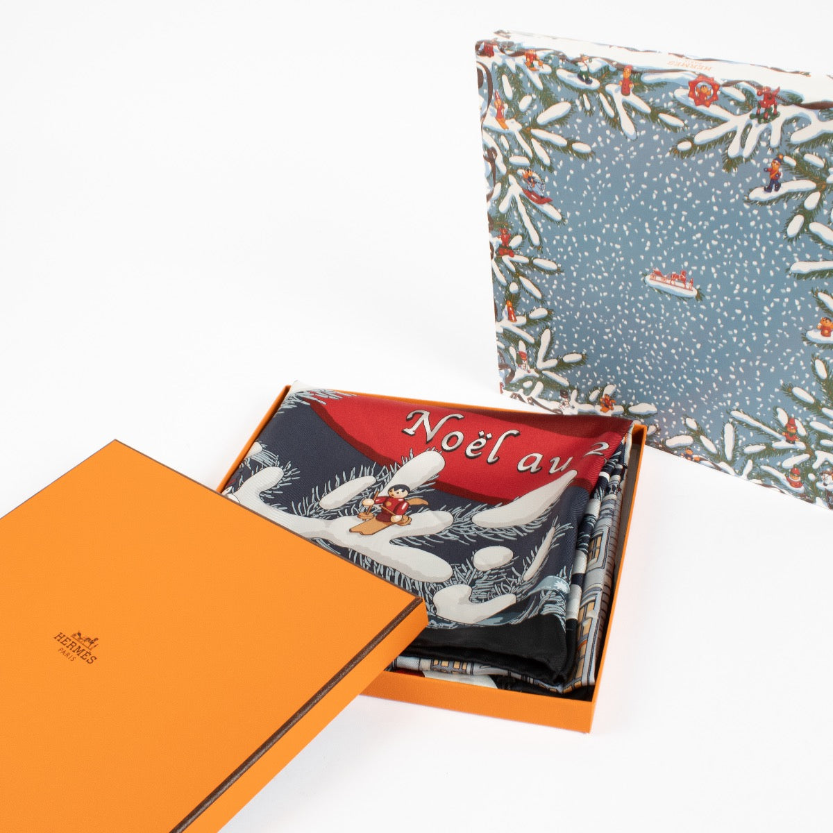 Shop 100% authentic second hand Hermès Noel au Fauboug Silk Scarf on Labellov.com