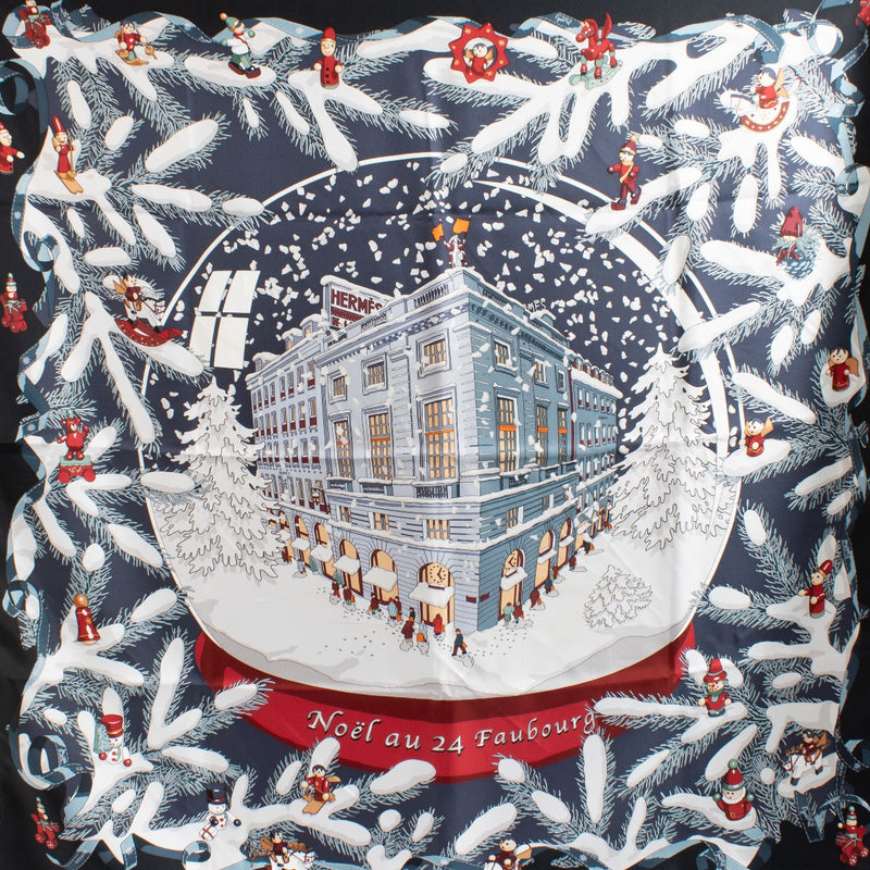 Shop 100% authentic second hand Hermès Noel au Fauboug Silk Scarf on Labellov.com