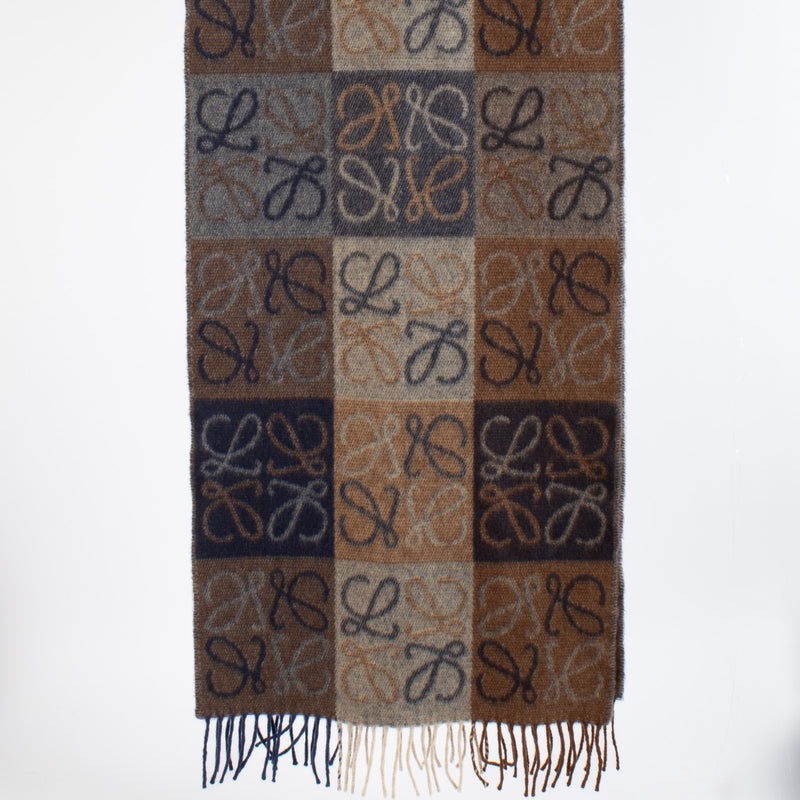 Shop 100% authentic secondhand Loewe Brown Blue Wool Scarf on Labellov.com