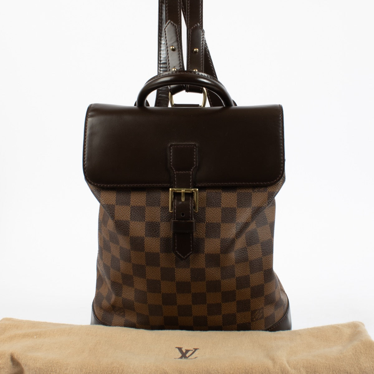 Shop 100% authentic secondhand Louis Vuitton Damier Ebene Soho Backpack on Labellov.com