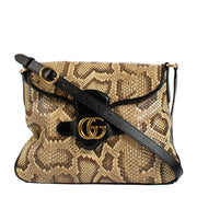 Gucci Neutral Python Dahlia Crossbody Bag