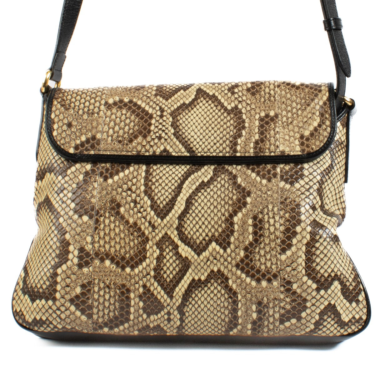 Gucci Neutral Python Dahlia Crossbody Bag