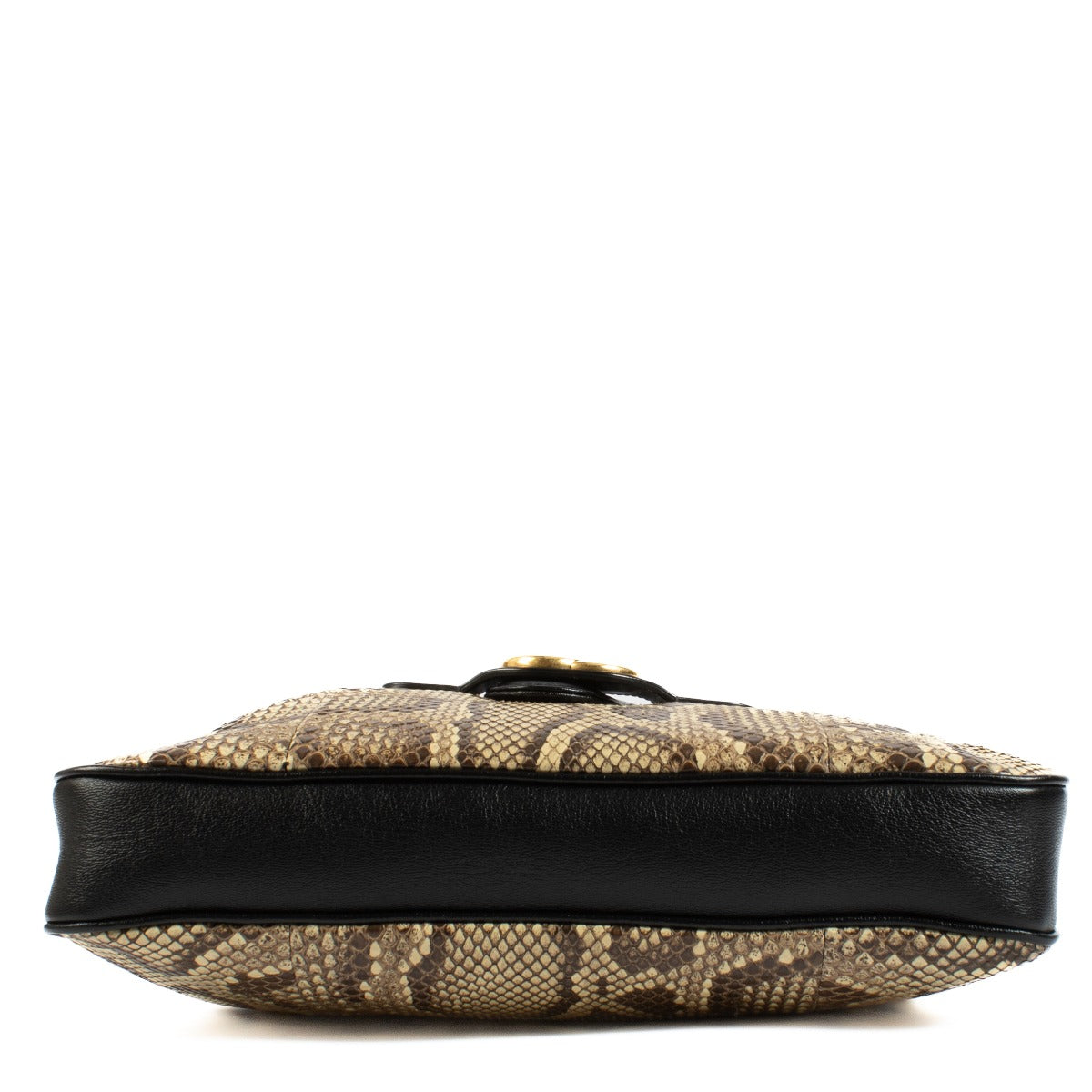 Shop safe online at Labellov in Antwerp, Brussels and Knokke this 100% authentic second hand Gucci Neutral Python Printed Leather Crossbody Bag