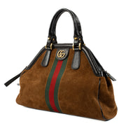 Shop 100% authentic secondhand Gucci Brown Suede Medium Re(Belle) Handbag on Labellov.com