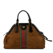 Shop 100% authentic secondhand Gucci Brown Suede Medium Re(Belle) Handbag on Labellov.com