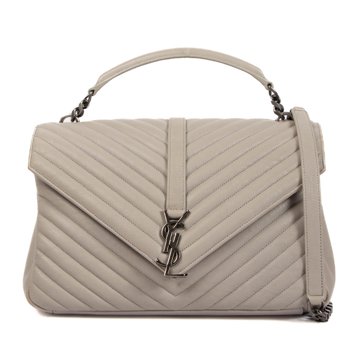 Saint Laurent Grey Large College Bag