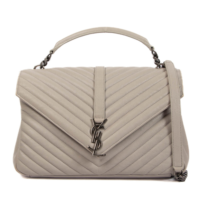 Saint Laurent Grey Large College Bag
