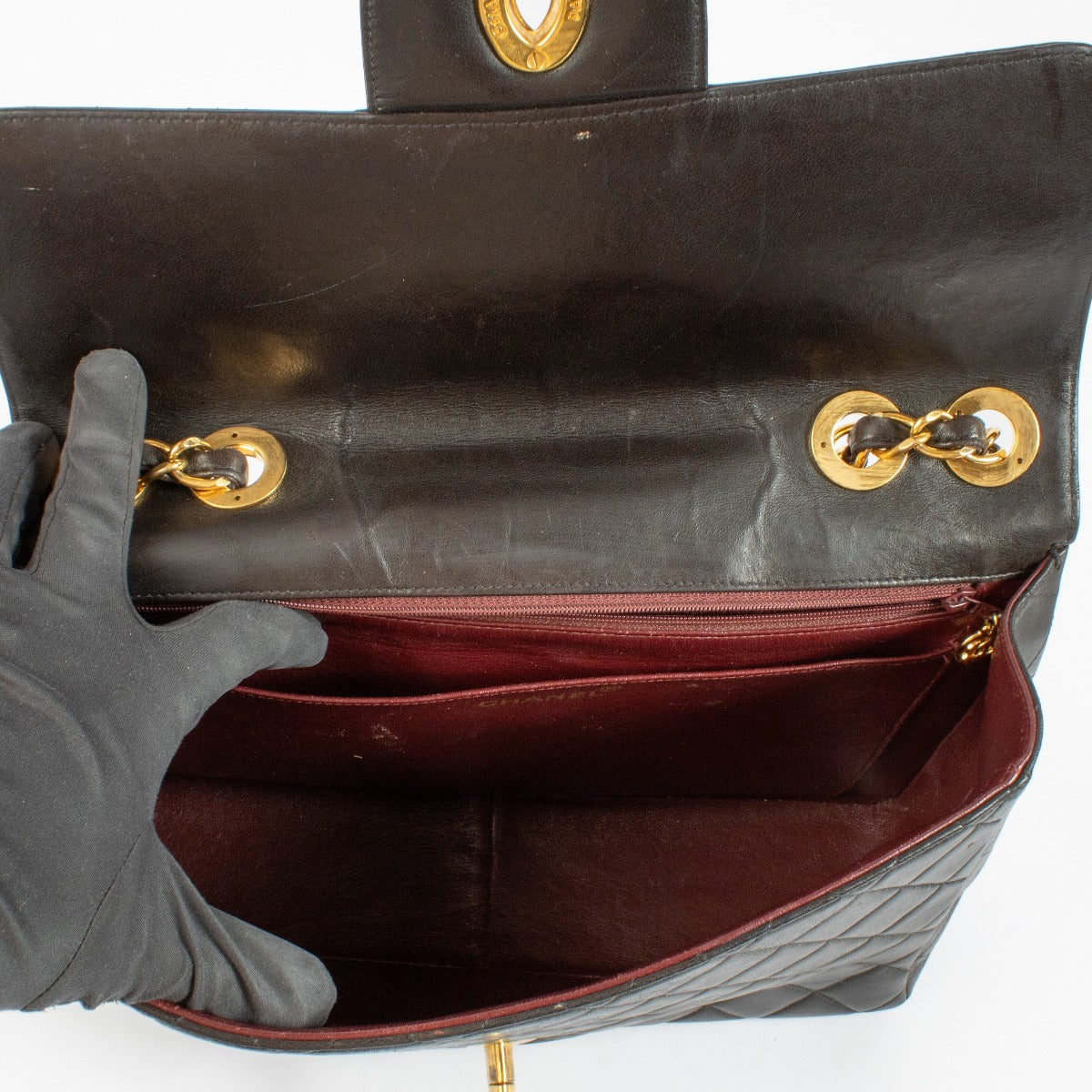Chanel Zwarte Lamsleren Jumbo XL Flap Tas