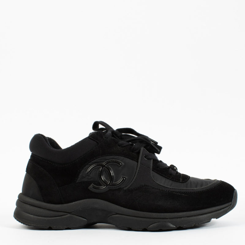 Chanel Men's Rev Black CC Sneakers