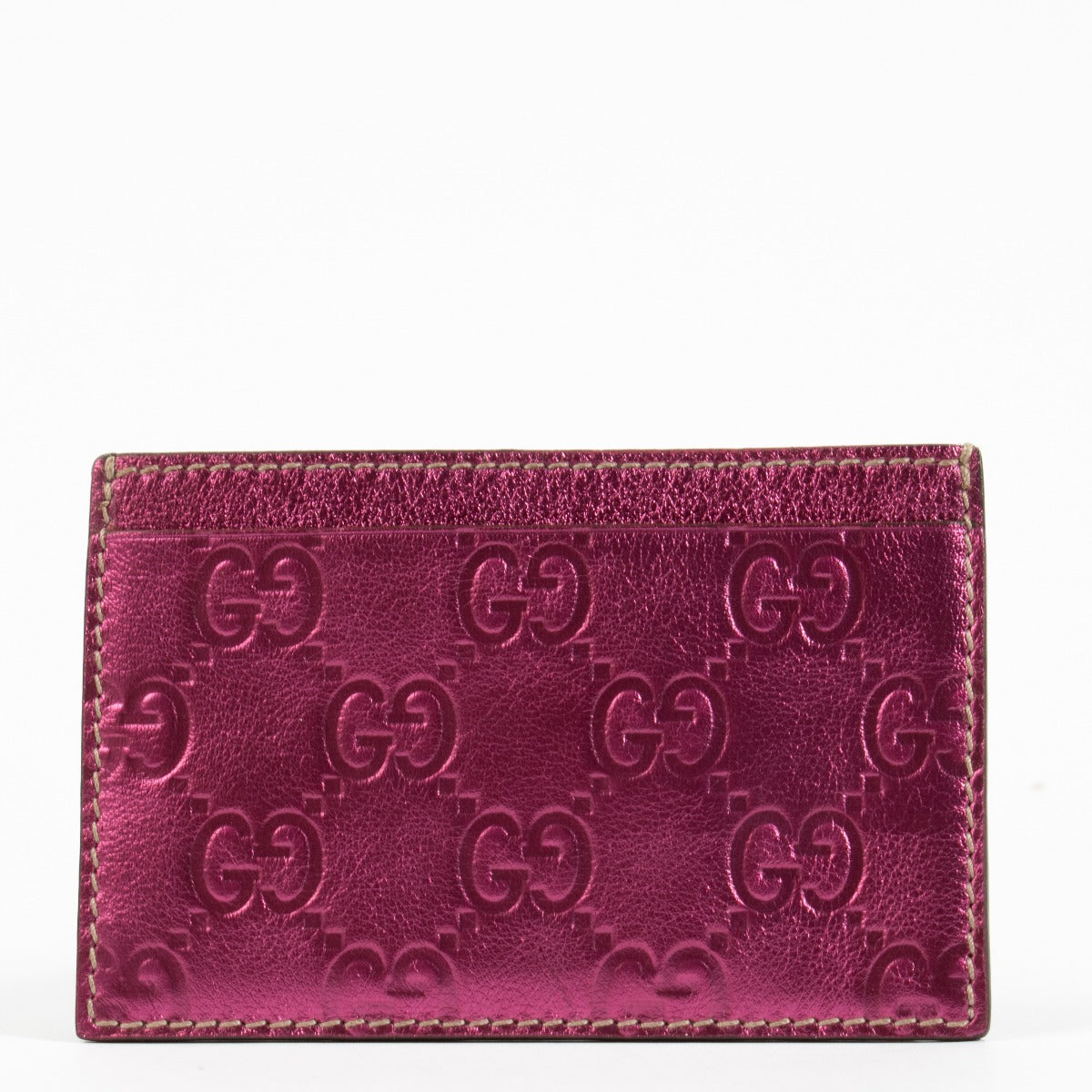 Gucci Pink Metallic GG Wallet