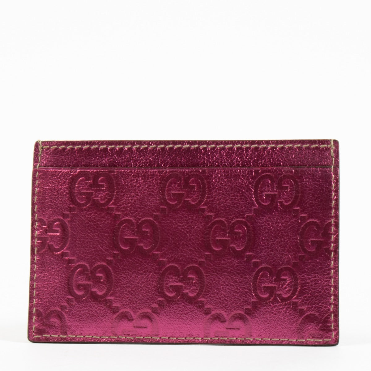 Gucci Pink Metallic GG Wallet