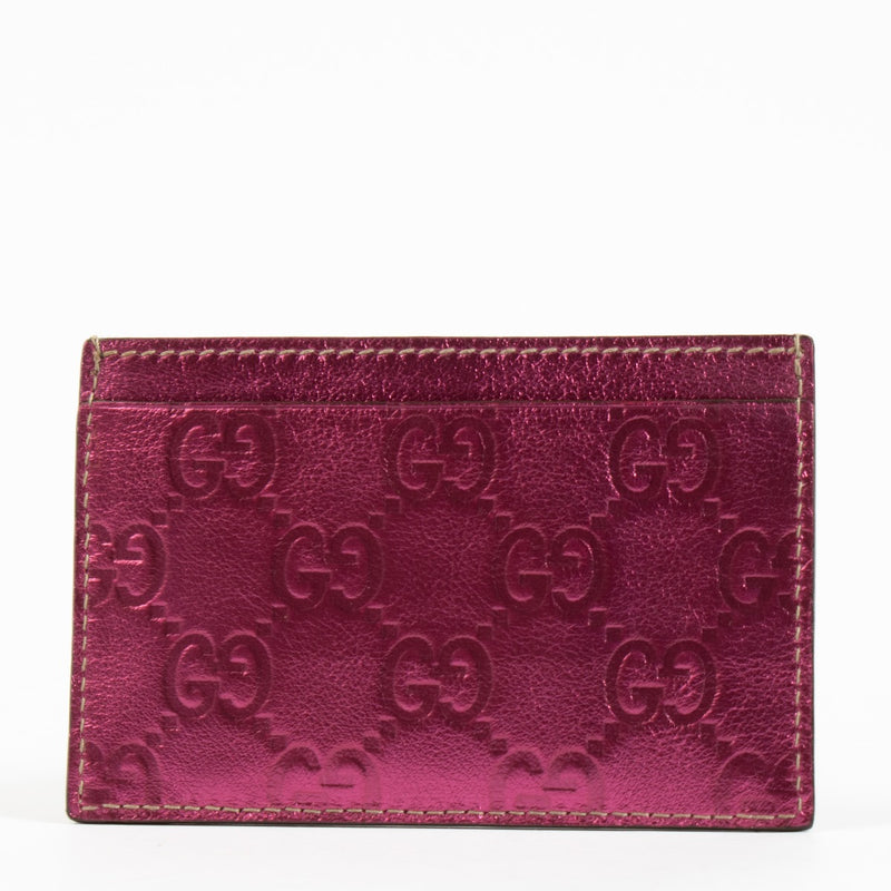Gucci Pink Metallic GG Wallet