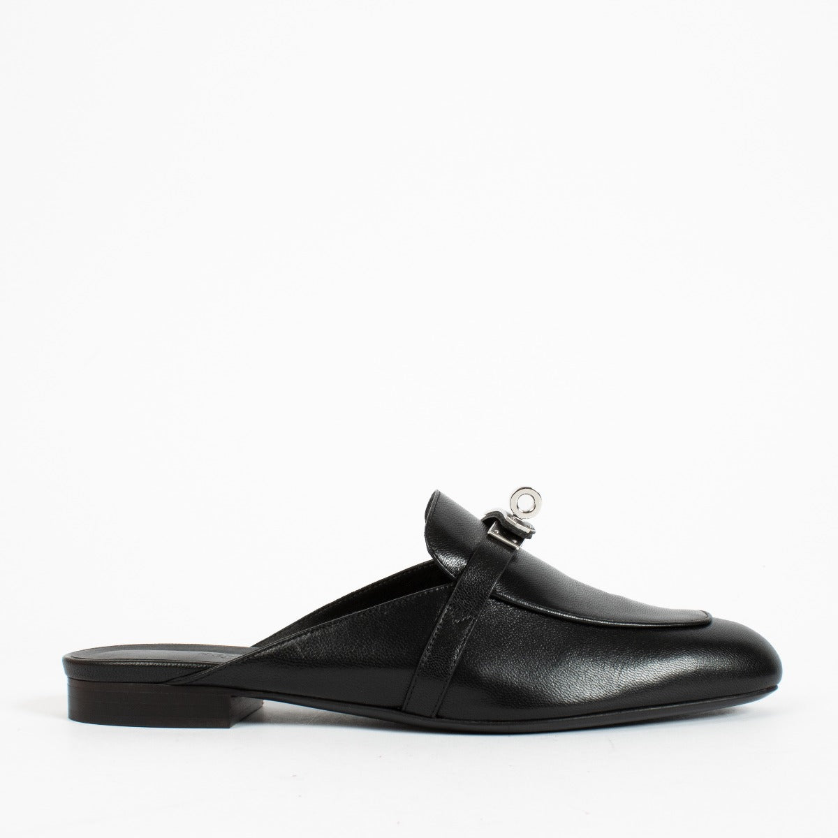 Mules Oz Hermès en Chevreau Noir - Taille 39