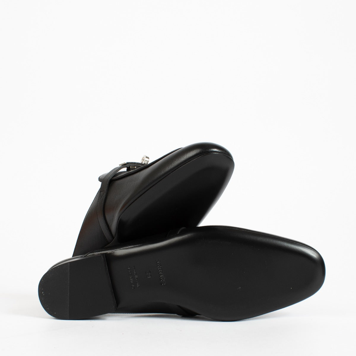 Mules Oz Hermès en Chevreau Noir - Taille 39