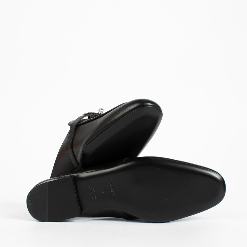 Hermès Black Goatskin Oz Mules - Size 39